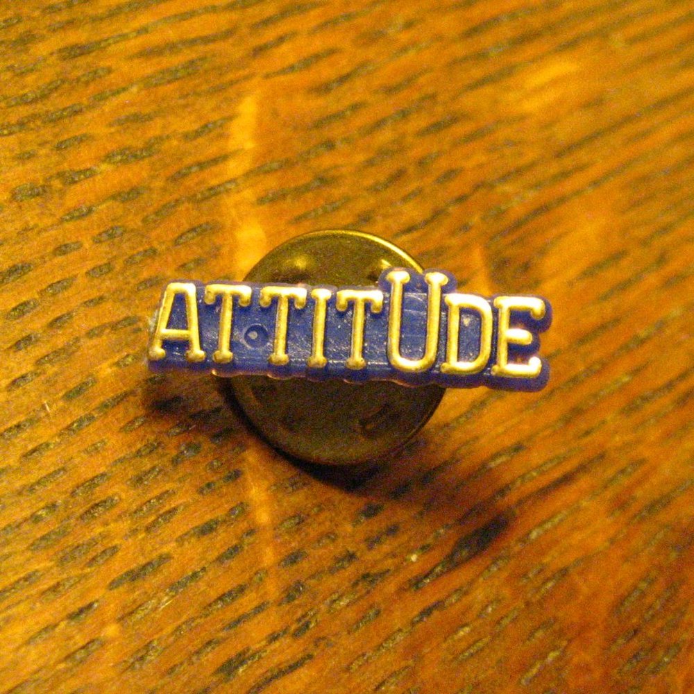AttitUde State Of Mind Vintage Lapel Pin